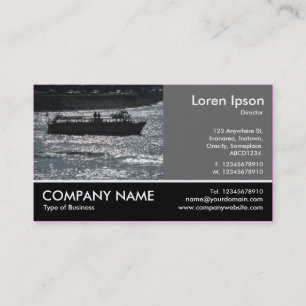 Footed Photo - 60pc Grey - Pleasure Boat Business Card
