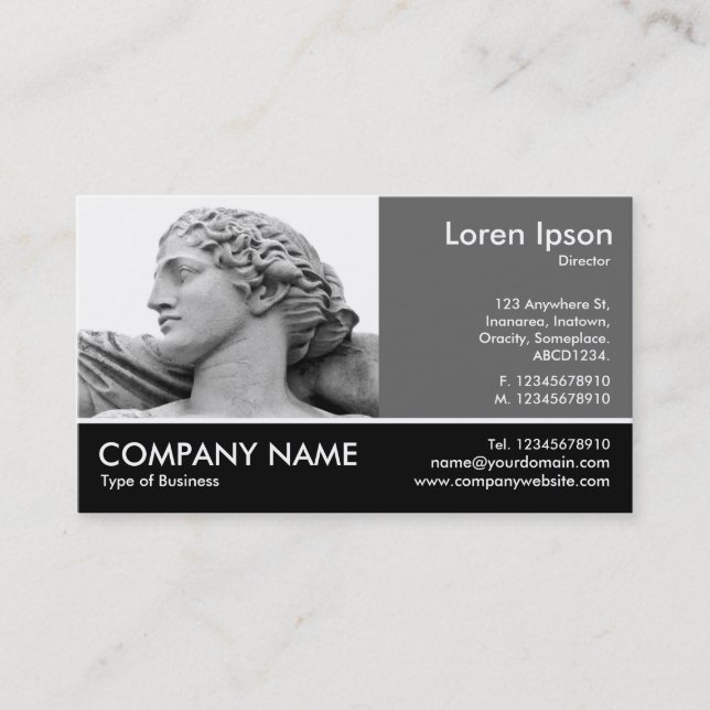 Footed Photo - 60pc Grey - Poseidon's Wife Business Card (Front)