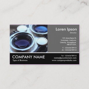 Footed Photo - 60pc Grey - Vintage TLR Camera Business Card