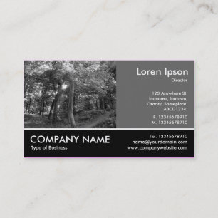 Footed Photo - 60pc Grey - Woodland Business Card