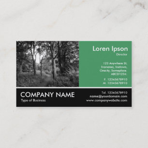 Footed Photo - Army Green - In the Woods Business Card