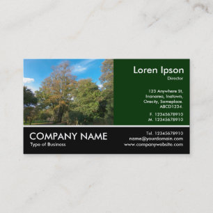 Footed Photo - Autumn in the Park Business Card