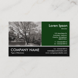 Footed Photo - Autumn in the Park Business Card