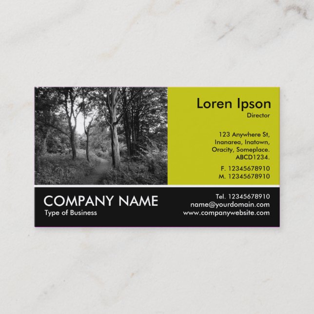 Footed Photo - Banana - In the Woods Business Card (Front)