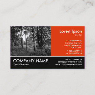 Footed Photo - Brick Red - In the Woods Business Card