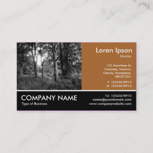 Footed Photo - Brown - In the Woods Business Card