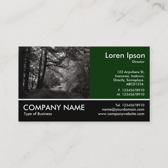 Footed Photo - Canal, Bute Park Cardiff Business Card (Front)