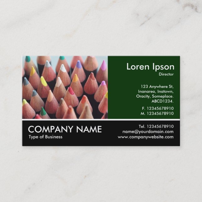 Footed Photo - Colour Pencils Business Card (Front)