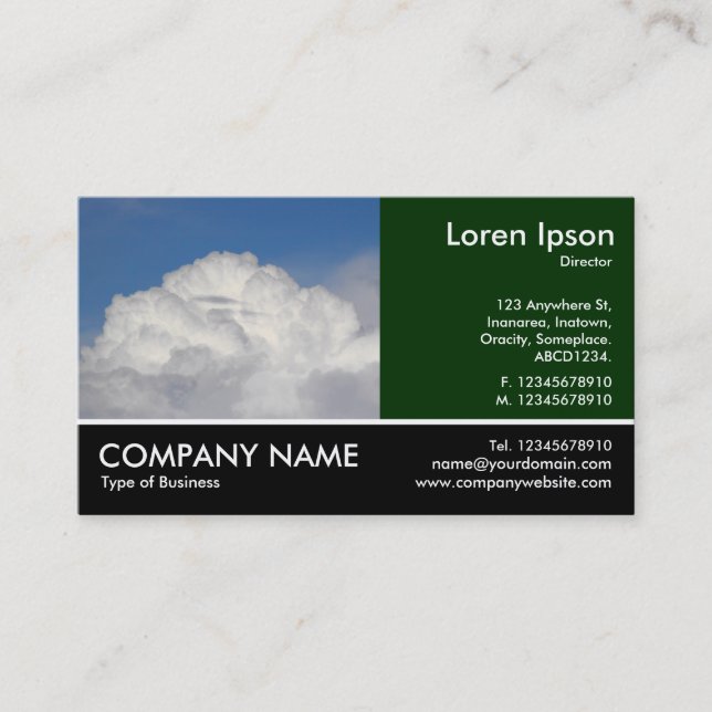 Footed Photo - Cumulonimbus Business Card (Front)