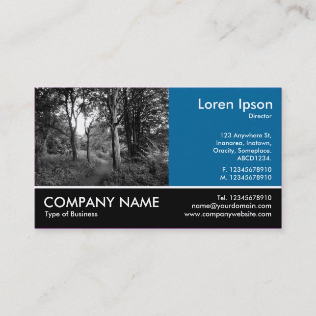 Footed Photo - Desert Blue - In the Woods Business Card (Front)