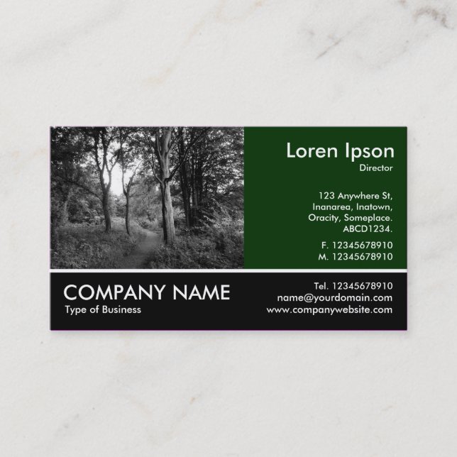 Footed Photo - Dk Brown - In the Woods Business Card (Front)