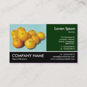 Footed Photo - Dk Green - Clementines (Painting) Business Card