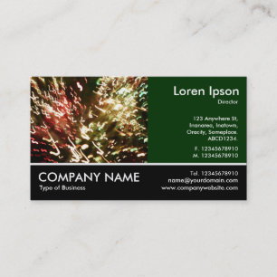 Footed Photo - Dk Green - Fibre Optics Business Card