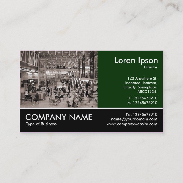 Footed Photo - Dk Green - Paddington Sta Business Card (Front)