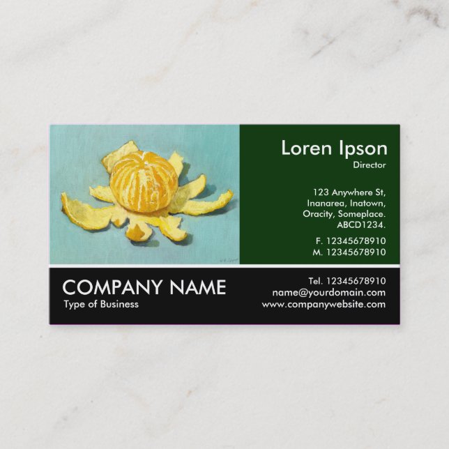 Footed Photo - Dk Green - Peeled Clementine (Paint Business Card (Front)