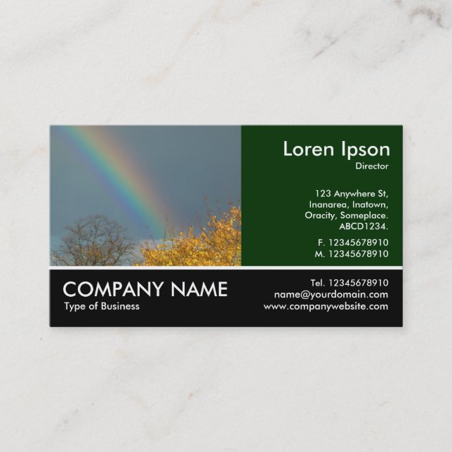Footed Photo - End of the Rainbow Business Card (Front)