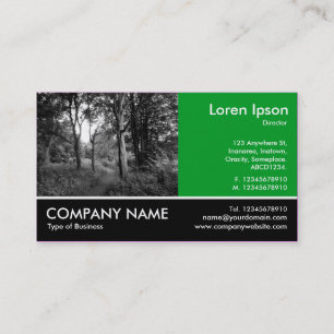 Footed Photo - Grass Green - In the Woods Business Card