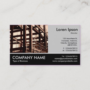 Footed Photo - Lt Grey - Steel Frame Construction Business Card