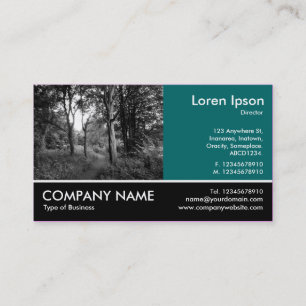 Footed Photo - Ocean Green - In the Woods Business Card