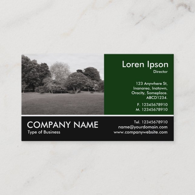 Footed Photo - Park Landscape Business Card (Front)