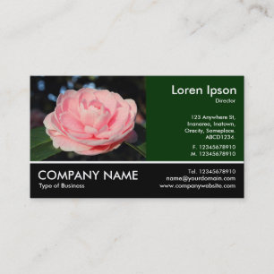 Footed Photo - Pink Camellia Business Card