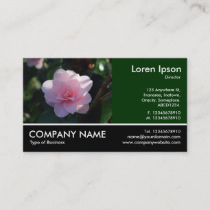 Footed Photo - Pink Camellia Business Card