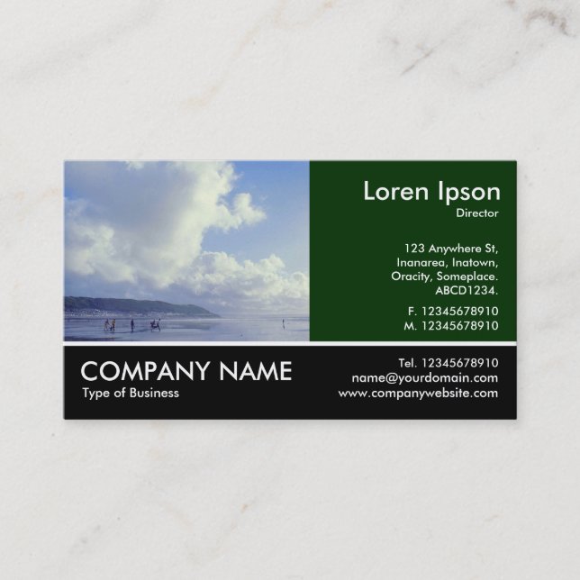 Footed Photo - Seaside Business Card (Front)