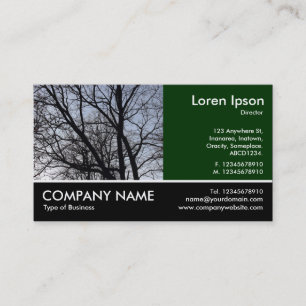 Footed Photo - Silhouetted Branches Business Card
