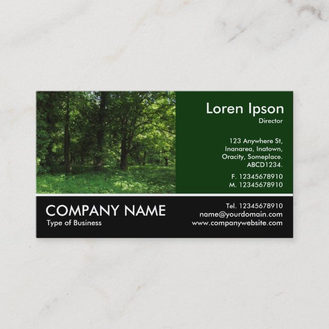 Footed Photo - Spring in the Woods 02 Business Card (Front)