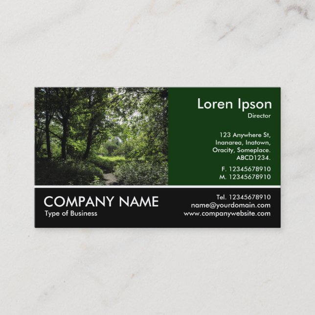 Footed Photo - Spring in the Woods 03 Business Card (Front)