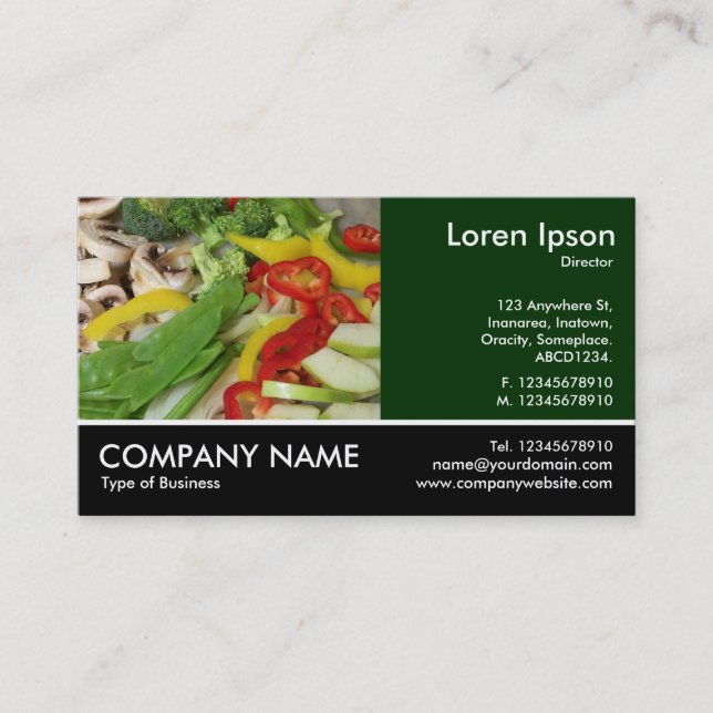 Footed Photo - Stir-fry Business Card (Front)