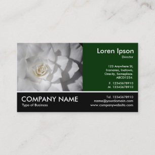 Footed Photo - White Camellia Business Card