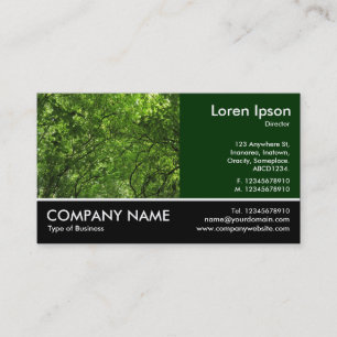 Footed Photo - Woodland Canopy Business Card