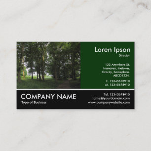 Footed Photo - Woods, Bute Park, Cardiff Business Card