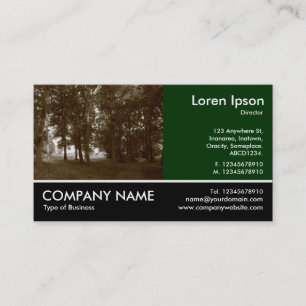 Footed Photo - Woods  - Sepia toned Business Card