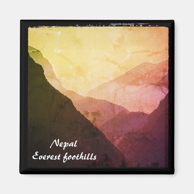 Foothill of Everest, vintage Himalayas, Nepal Magnet (Front)