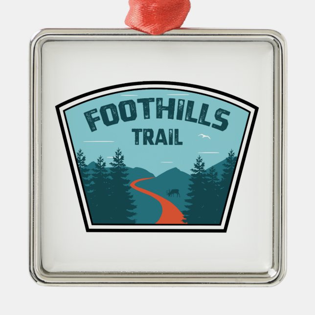 Foothills Trail North Carolina South Carolina Metal Tree Decoration (Front)