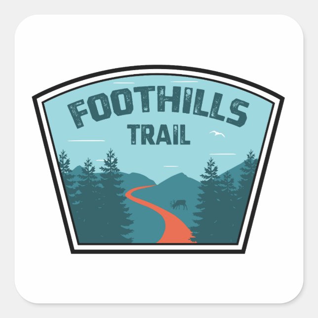 Foothills Trail North Carolina South Carolina Square Sticker (Front)