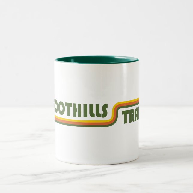 Foothills Trail North Carolina South Carolina Two-Tone Coffee Mug (Center)