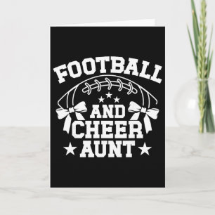 Footll And Cheer Aunt Of A Cheerleader And Footll  Card