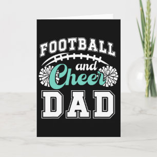 Footll And Cheer Dad Cheerleader And Footll Player Card
