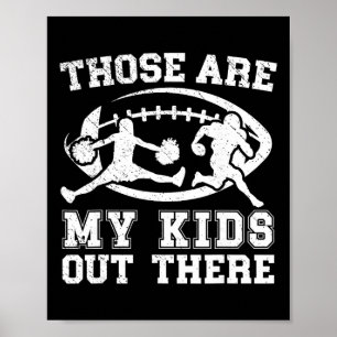 Footll And Cheer Dad Footll Player And Cheerleader Poster