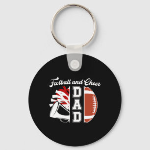 Footll And Cheer Dad Of Cheerleader And Footll Pla Key Ring