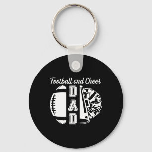 Footll And Cheer Dad Of Cheerleader And Footll Pla Key Ring