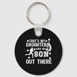 Footll And Cheer Dad Proud Cheerleading And Footll Key Ring