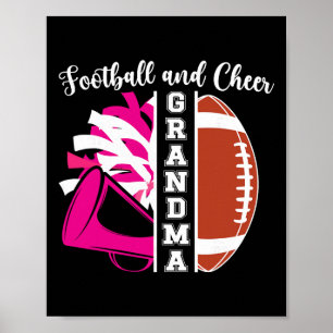 Footll And Cheer Grandma Of Cheerleader And Footll Poster
