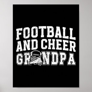 Footll And Cheer Grandpa Of Cheerleader And Footll Poster