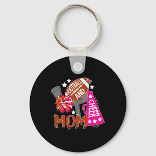 Footll And Cheer Mom Best Cheerleading And Footll Key Ring