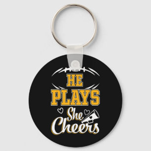 Footll And Cheer Mom Cheerleading Mother Footll _1 Key Ring