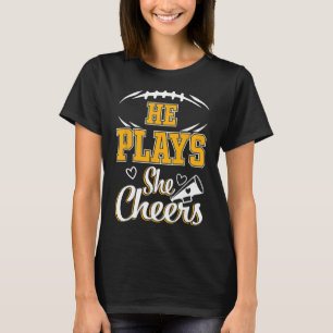 Footll And Cheer Mom Cheerleading Mother Footll _1 T-Shirt